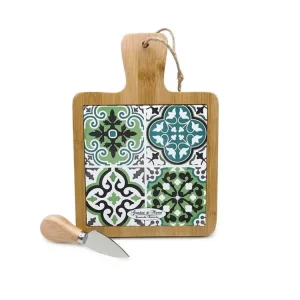 L.bamboo tagliere per formaggi verde 22060h