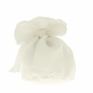 Leila sacchetto palla fiocco bianco 10cmc2355