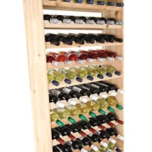 Scaffale porta bottiglie di vino legno, per 77 bottiglie rw-3 – 77 145 x 72 x 26.5 porta vino bottiglia scaffali Len-Mar c...