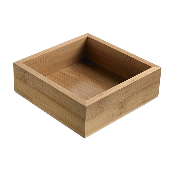 Leone - S4003 - Contenitore buffet - 15,3 x 15,3 x 5 cm - bamboo - naturale - Leone - 103061 - Conf. da 1 Pz.