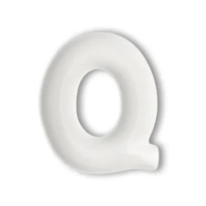 LETTERA "Q" PORCELLANA CIOTOLINA MULTIUSO