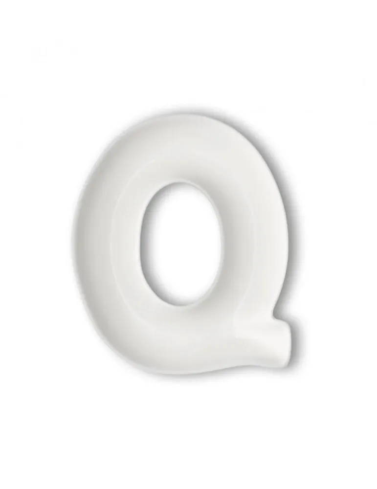 LETTERA "Q" PORCELLANA CIOTOLINA MULTIUSO