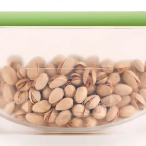 Lékué Contenitore per alimenti 500 ml, 19,6 × 6,6 × 12 cm, silicone, verde