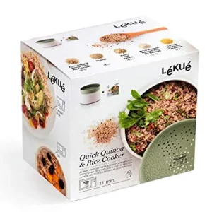 Lékué - Contenitore per preparare Quinoa, riso e cereali pochi minuti,...