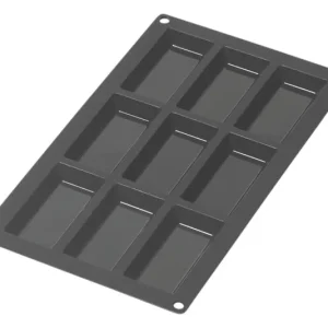 LÉKUÉ finanziamento stampo da forno 9 silicone 30x17,5 cm nero