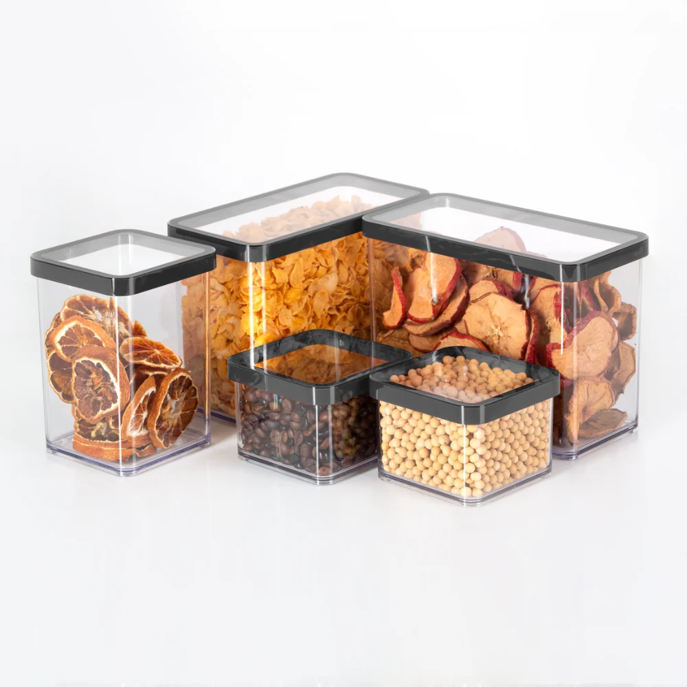 LOFT Contenitori per alimenti KLAR nero - 20x10x21,4 cm (3,2 l)