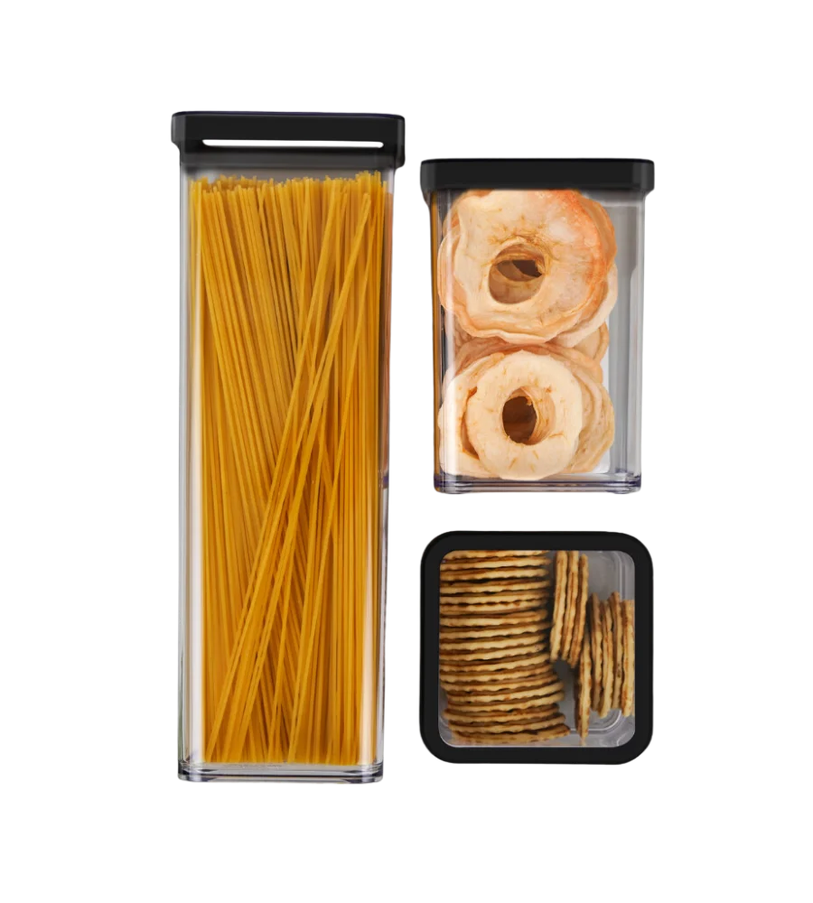 LOFT Contenitori per alimenti KLAR nero - 20x10x21,4 cm (3,2 l)