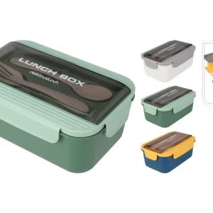 Lunchbox con posate 1500ml colori assortiti