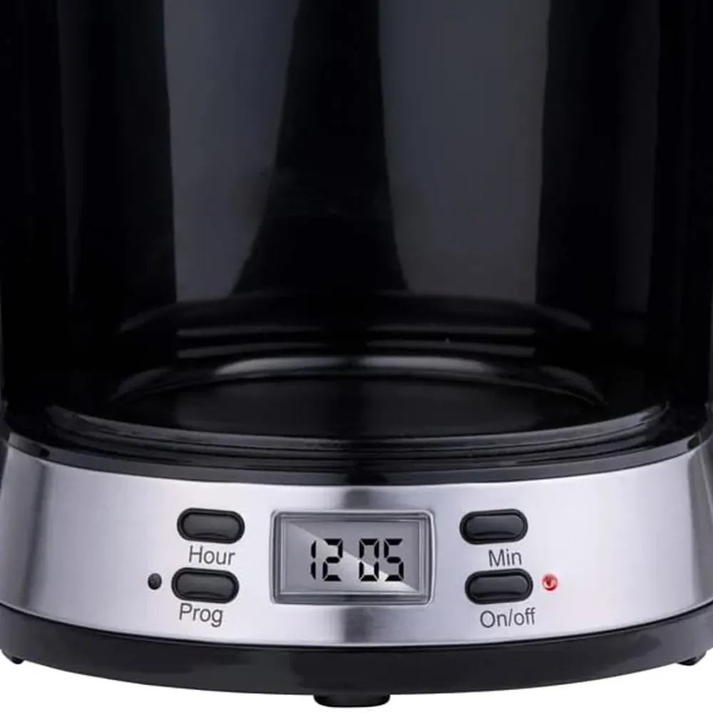 Macchina da Caffè con Filtro Caffettiera 1000 W Caraffa da 1,5 Litri 12 Tazzine