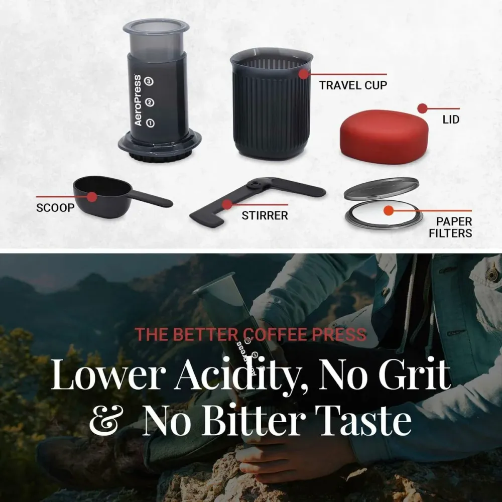 Macchina da Caffè Portatile Aeropress Go Nero 3 Tazze