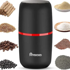 Macina Caffè Elettrico, Macinaspezie, Capacità 120 g Portatile per Chicchi di Caffè, Noci, Spezie, Cereali, Macinapepe