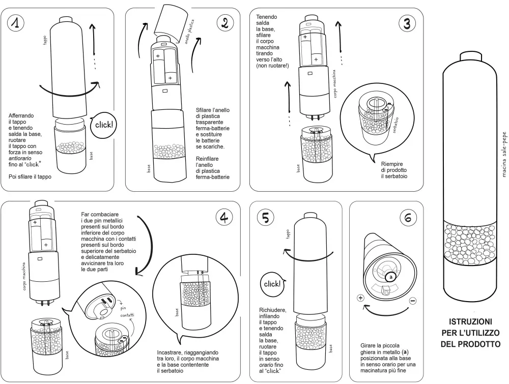 Macinapepe Elettrico Batteria per Grani Pepe – Simple Day