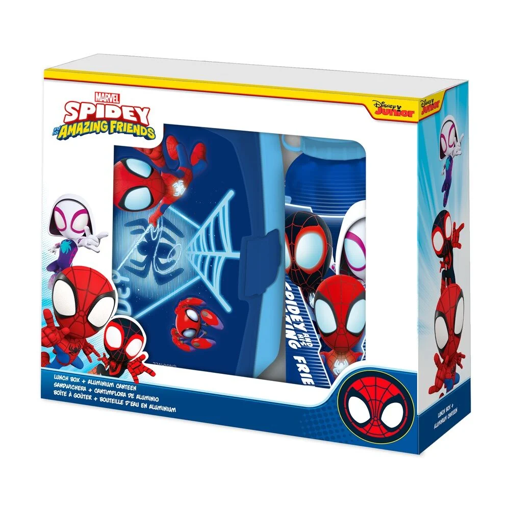 Marvel Spidey Amazing Friends Aluminium bottle + lunch box