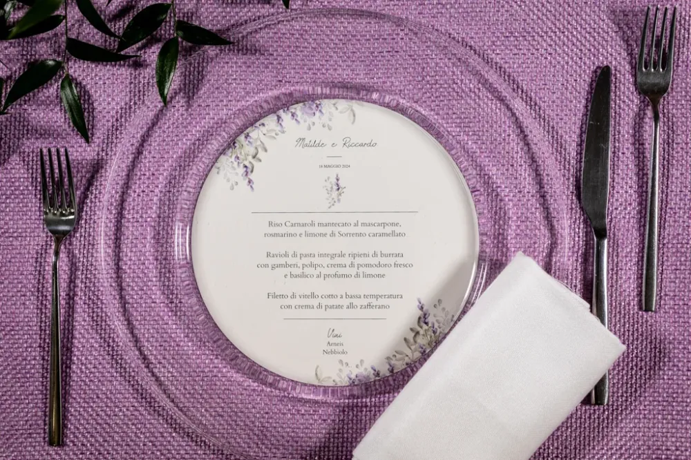 Menu - linea Wisteria