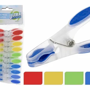 Mollette per bucato plastica colorate 20 pezzi