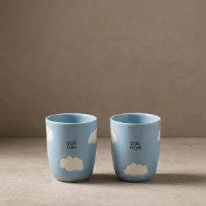 Set 2 Pezzi Tazza Media Cloud 220ml Dog Mom & Dad MT