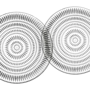 Nachtmann Piatto da portata – Set da 2, Ø 28,0 cm, H 1,3 cm, Vetro, Trasparente, lavabile lavastoviglie