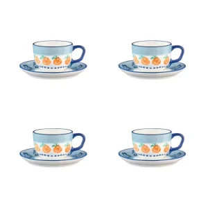 NAPOLI tazza 20cl con piattino Ø15cm - 8 pezzi - Agrumi
