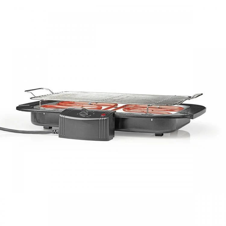Nedis Barbecue Elettrico Griglia Bistecchiera Bbq Piastra Tavolo Giardino 2000W
