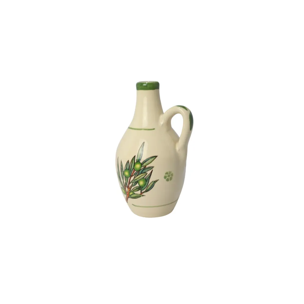 Oliera, bottiglia ceramica con decorazione Ulivo (300 ML)