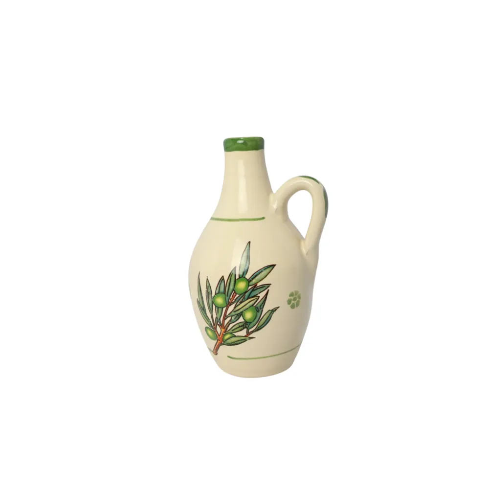 Oliera, bottiglia ceramica con decorazione Ulivo (300 ML)