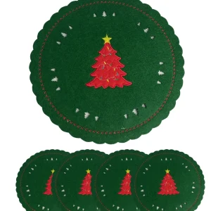 Pack 4 Sottopiatti Natalizi Buone Feste Decorazioni Tavola 30 cm Addobbi Natale