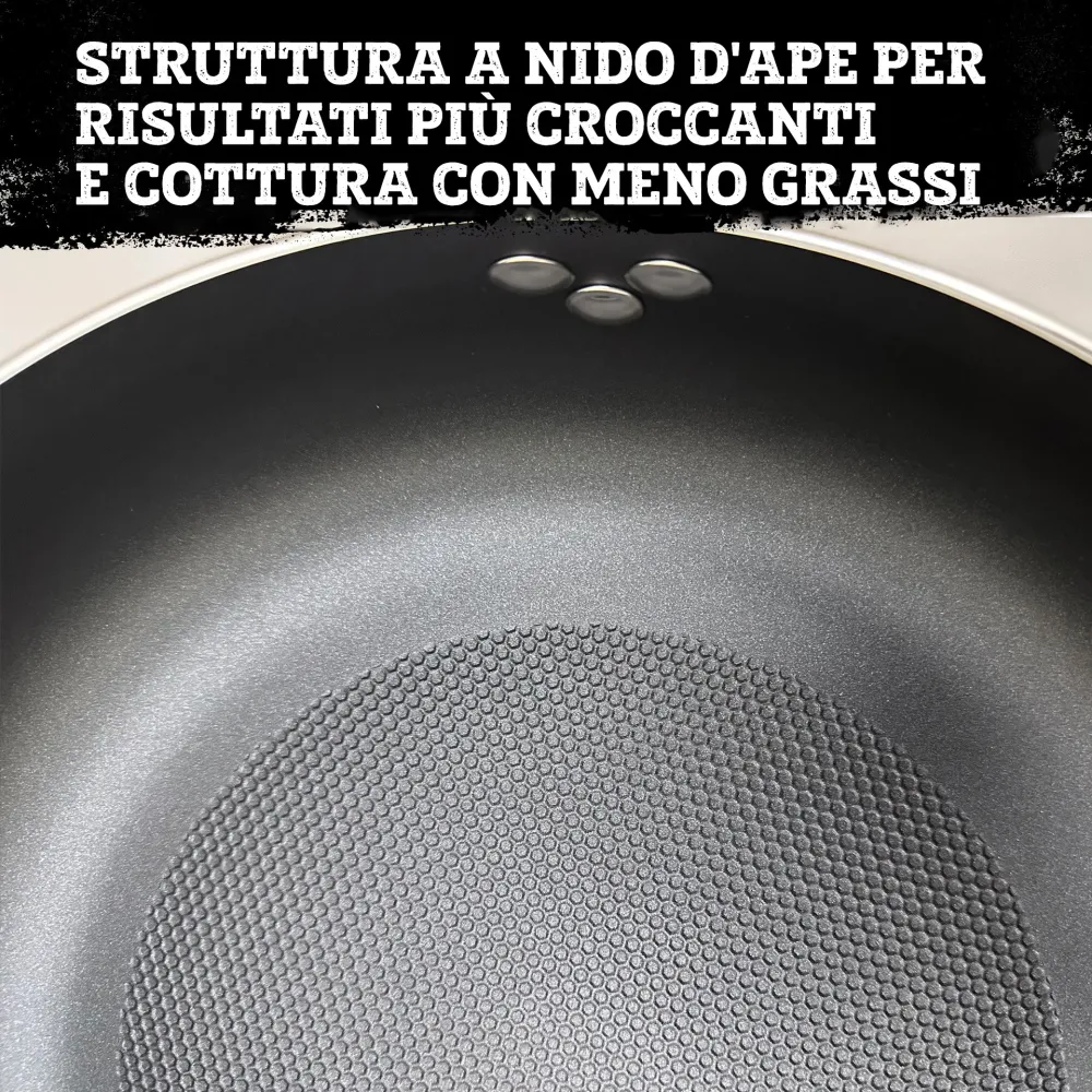 Padella da 28 cm, fondo nido d'ape antiaderente