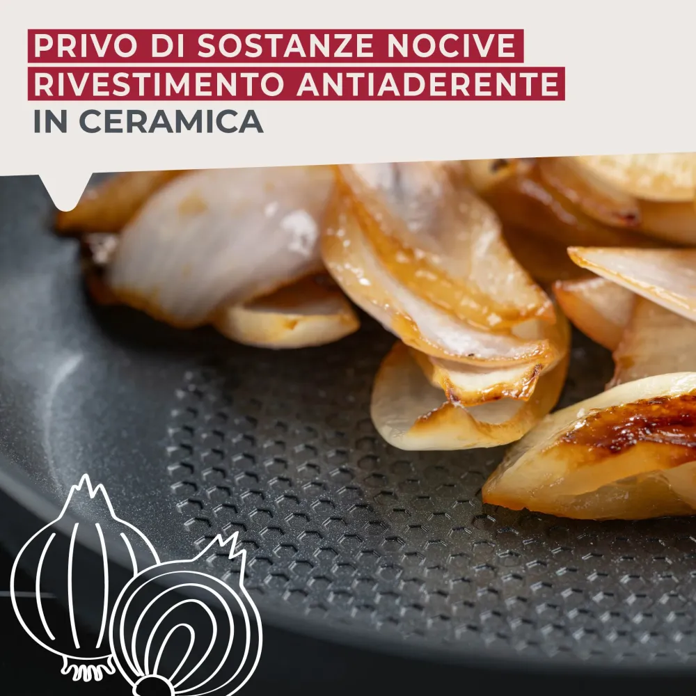 Padella Linea Statement Ø 20 cm, alluminio riciclato, senza PFAS, adatta all'induzione