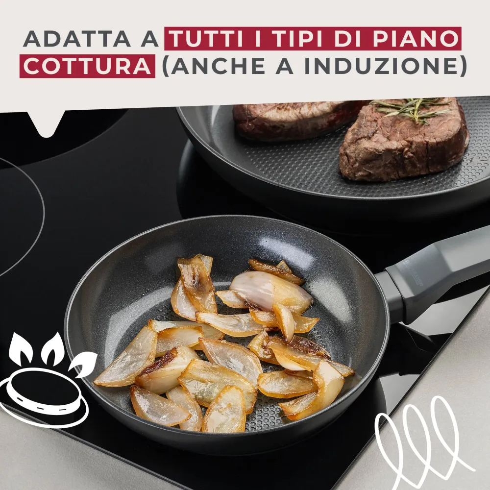 Padella Linea Statement Ø 20 cm, alluminio riciclato, senza PFAS, adatta all'induzione