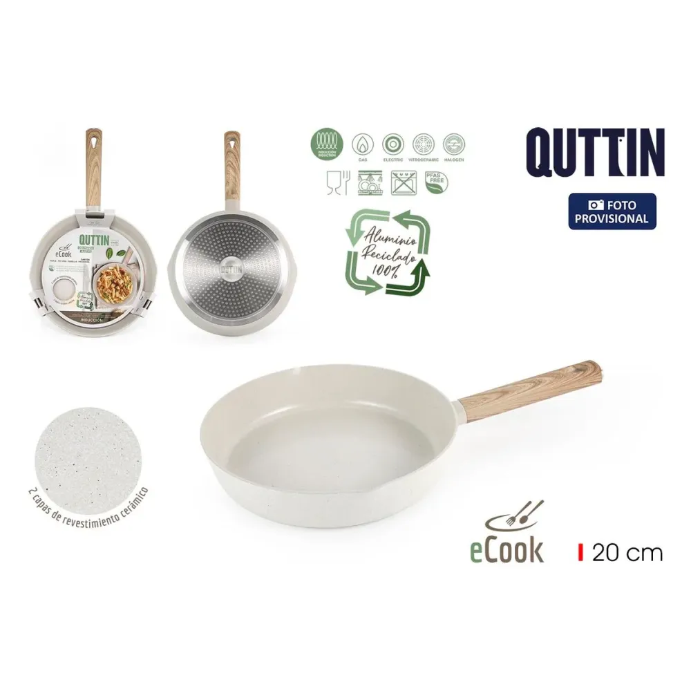 Padella Quttin ECOOK Bianco (6 Unità)