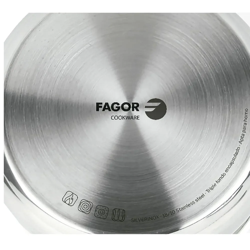 Paiolo FAGOR Silverinox Acciaio inossidabile 18/10 Cromato (Ø 12 x 6,5 cm)