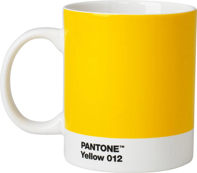 Pantone copenhagen Tazza – 375 ml, Ø 8,5 cm, H 12,4 cm, Fine China, Giallo
