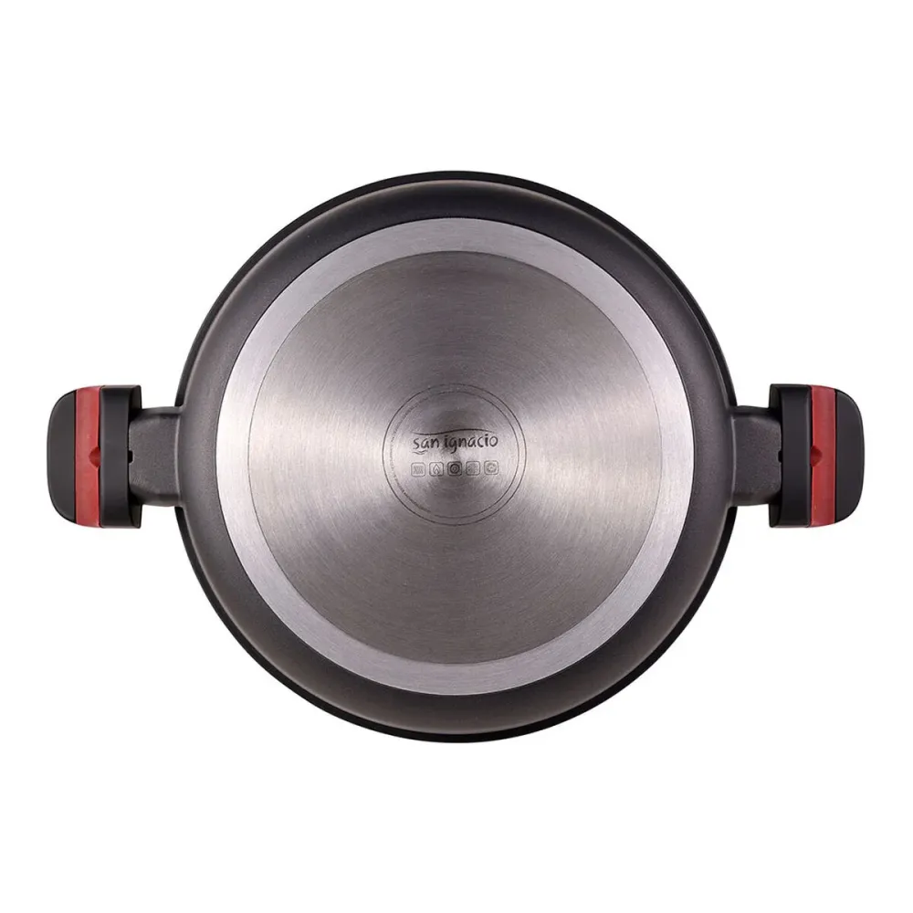 Pentola con Coperchio San Ignacio denia experto Alluminio fuso Rosso