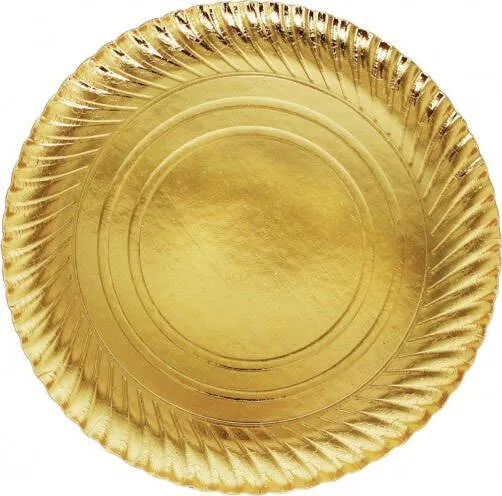 2 Pezzi Vassoio Porta Sotto Torta Diametro 30 Cm Oro Tondo Cicrolare Piatto