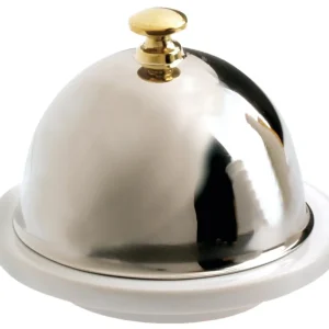 Piastra di burro di giri con coperchio acciaio inossidabile, Ø 9 cm, bianco RE617511