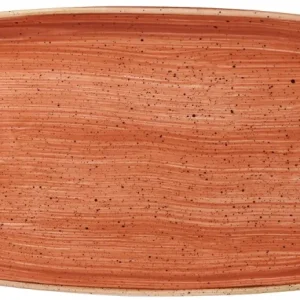 Piastra di Churchill Stonecast rettangolare arancione speziato 29,5x15 cm 343.003.023