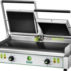 Piastra cottura ghisa pe50r 3400 w - doppia - superficie inf. rigata 230v 1ph - 230-400v 3ph Fimar