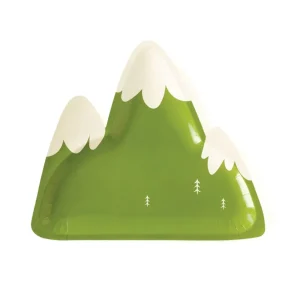 8 piatti carta - sagoma montagna