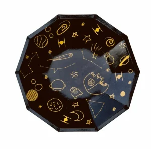 8 piattini carta - galassia