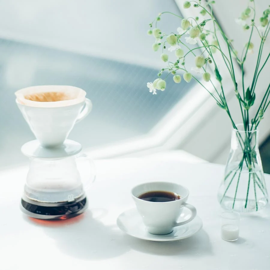 Piattino per tazza ceramica Hario V60 bianco