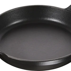 Piatto da forno di polvere 12 cm, rotondo, nero, ghisa 40509-472-0