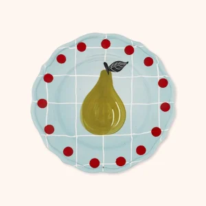 Piatto Frutta Azzurro