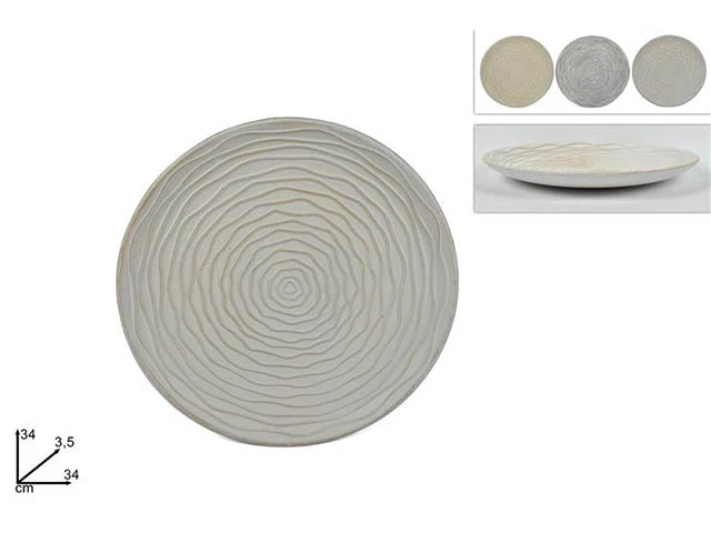 Piatto legno centrotavola cm34 gi004340