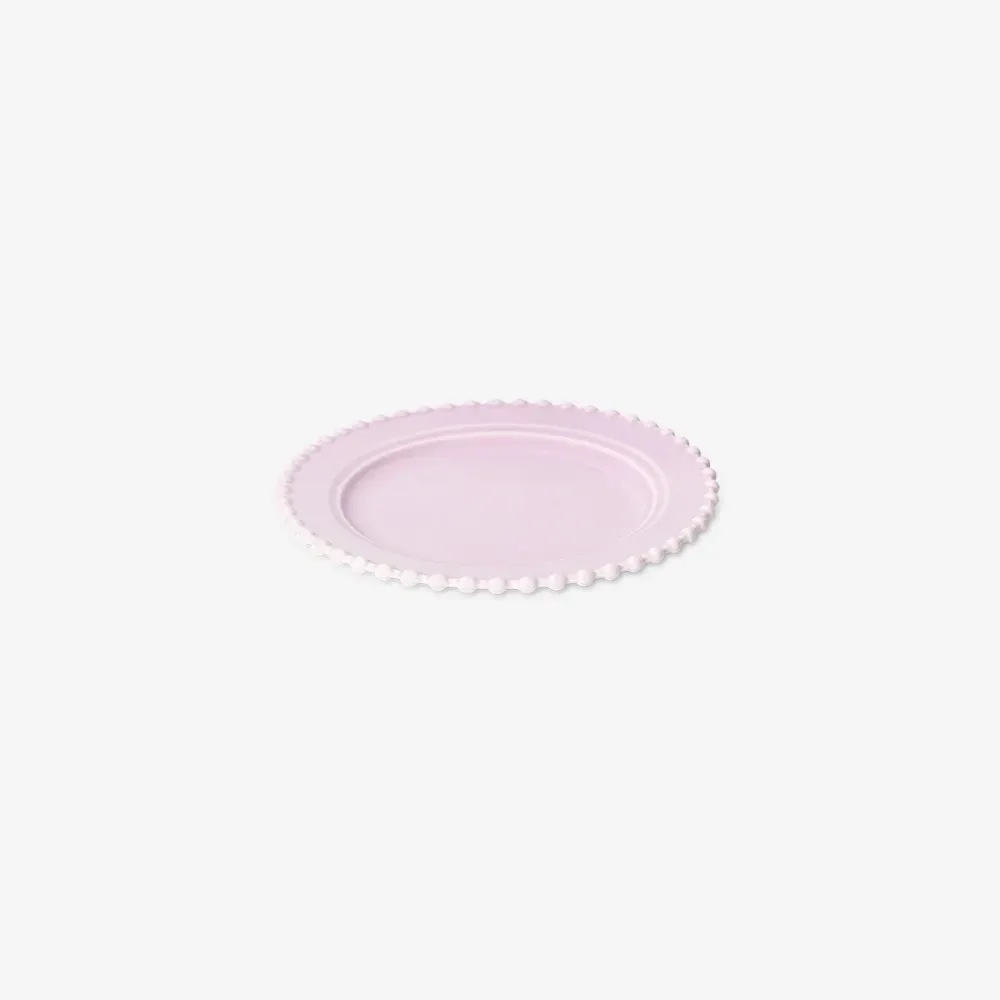 Piatto rosa con bordo bolle