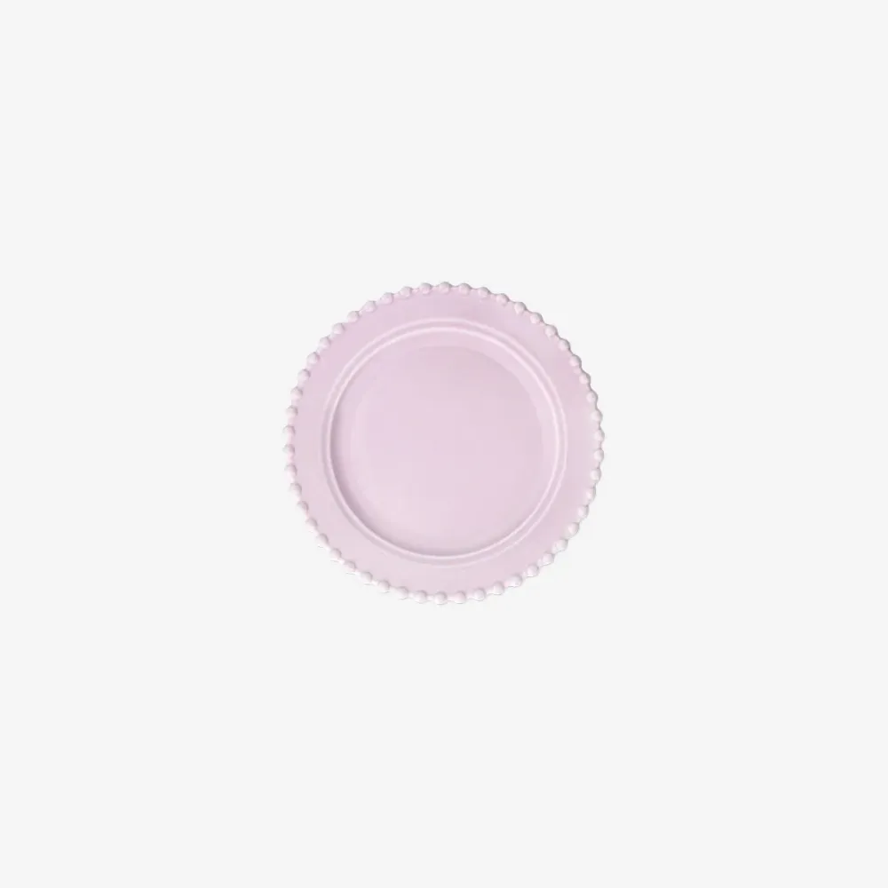 Piatto rosa con bordo bolle