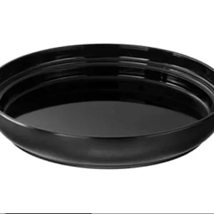 Piatto Tondo Cm.34x5,3h Melamina Nero Compatibile Con Alzata T8278
