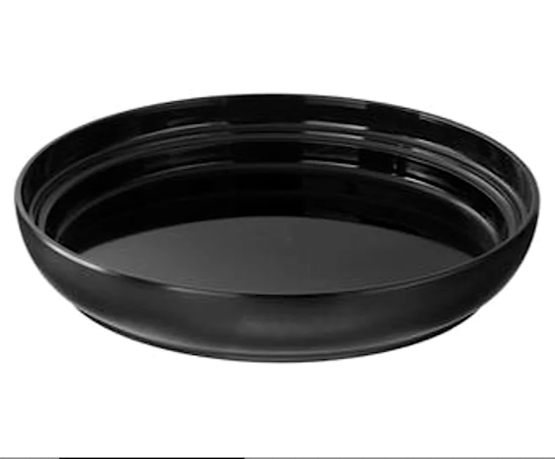 Piatto Tondo Cm.34x5,3h Melamina Nero Compatibile Con Alzata T8278