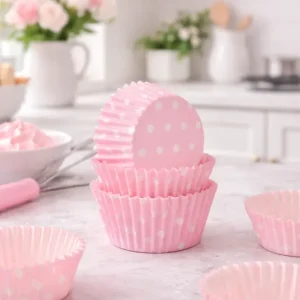 Pirottini Cupcake Quadretti Rosa Isabelle Rose – 60 pz