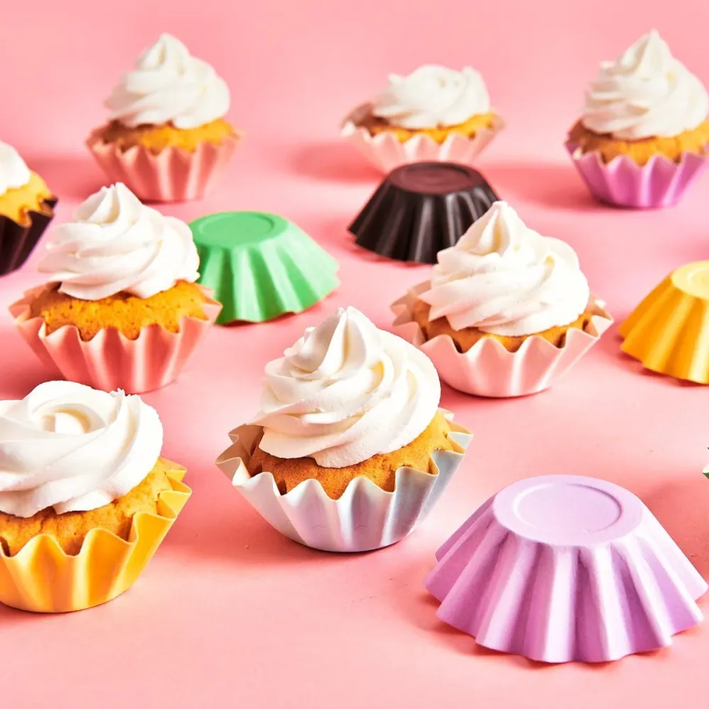 48 Pirottini per Cupcake Bloom - Blu Pastello