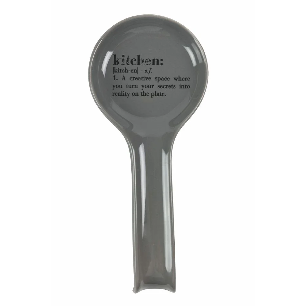 Poggiamestolo "kitchen" 27,8x12,4x3,5 cm Ceramica VdE Tivoli 1996 Grigio